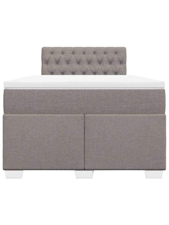 Box spring postel s matrací taupe 120x190 cm textil