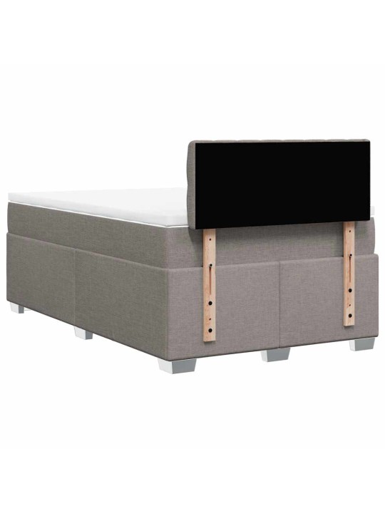 Box spring postel s matrací taupe 120x190 cm textil