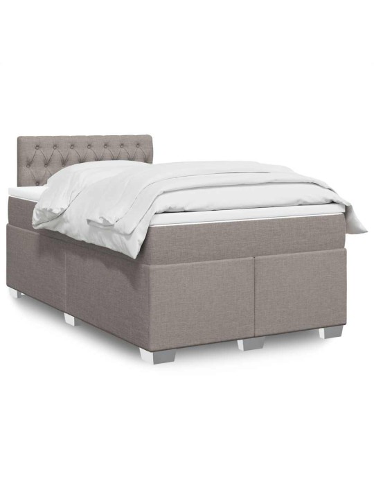 Box spring postel s matrací taupe 120x190 cm textil