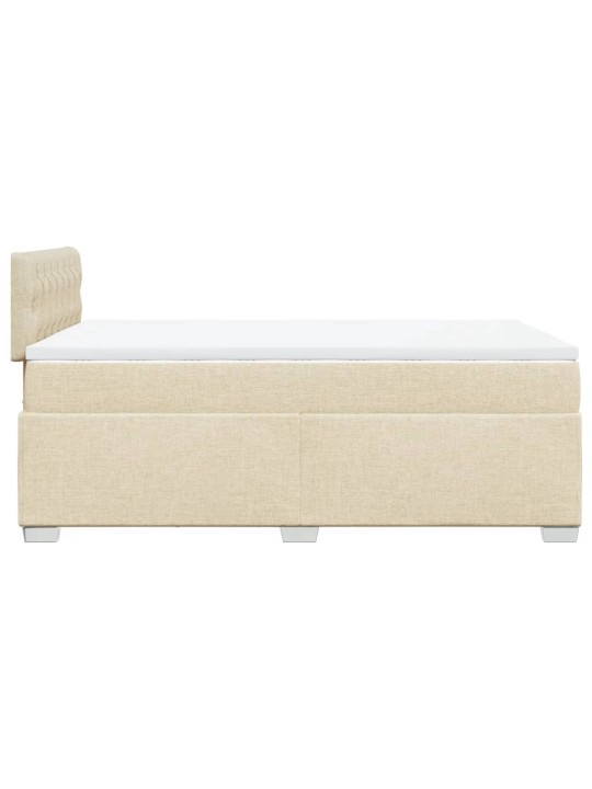 Box spring postel s matrací krémová 120x190 cm textil