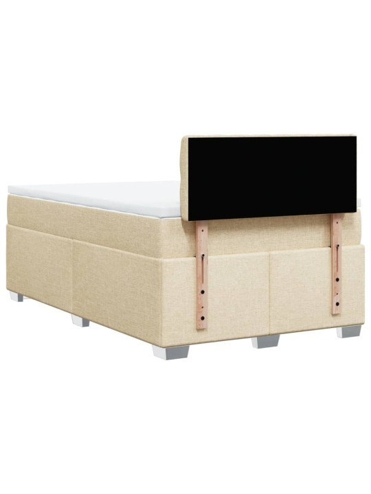 Box spring postel s matrací krémová 120x190 cm textil