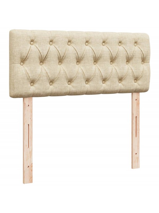 Box spring postel s matrací krémová 120x190 cm textil