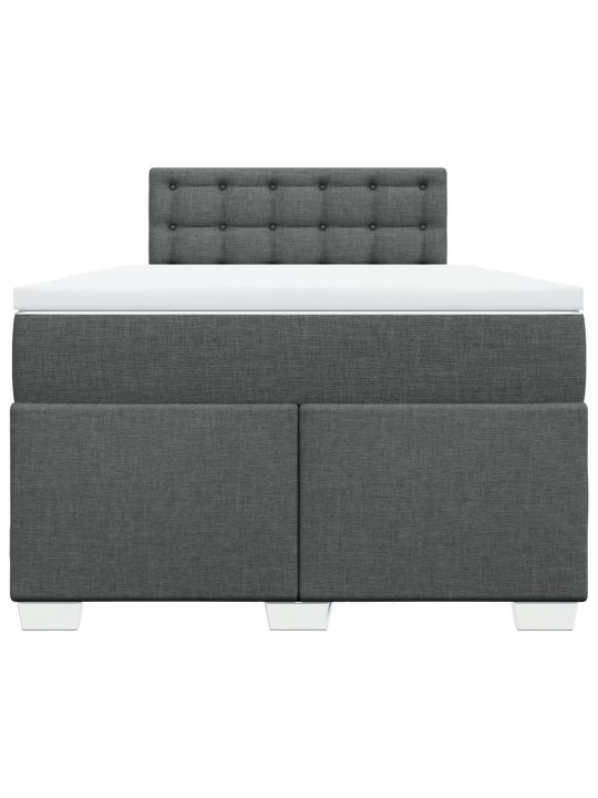 Box spring postel s matrací tmavě šedá 120x190 cm textil