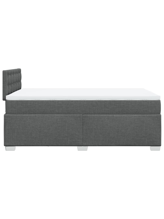 Box spring postel s matrací tmavě šedá 120x190 cm textil