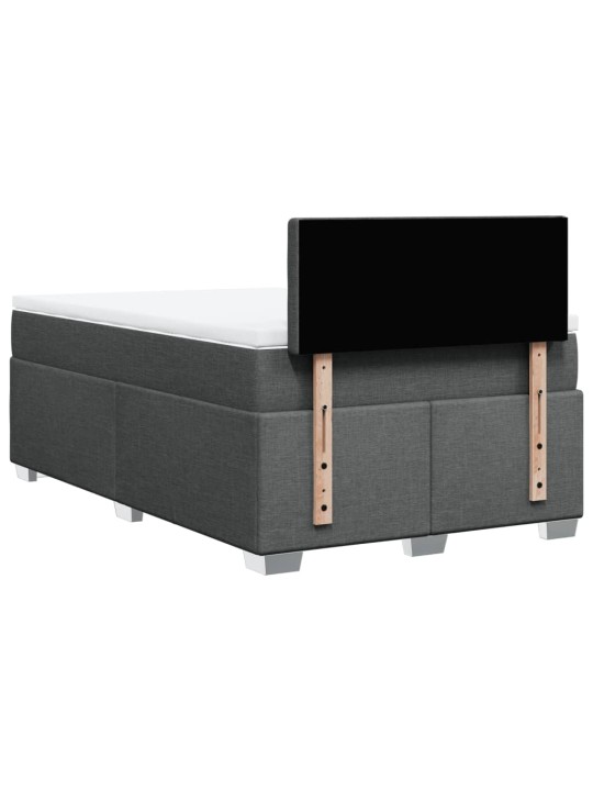 Box spring postel s matrací tmavě šedá 120x190 cm textil