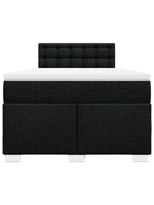 Box spring postel s matrací černá 120x190 cm textil