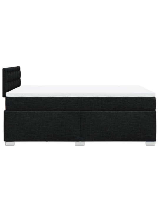 Box spring postel s matrací černá 120x190 cm textil