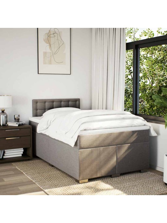 Box spring postel s matrací taupe 120x190 cm textil