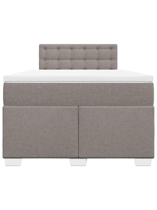 Box spring postel s matrací taupe 120x190 cm textil