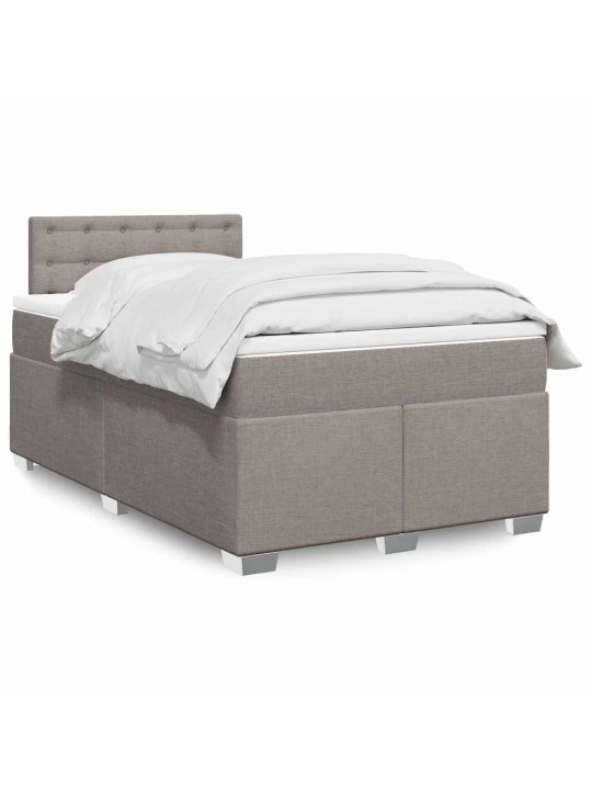 Box spring postel s matrací taupe 120x190 cm textil
