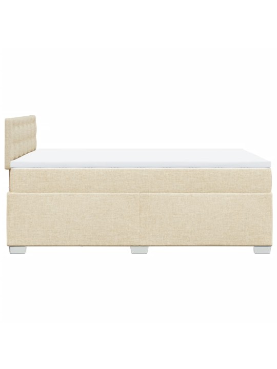 Box spring postel s matrací krémová 120x190 cm textil
