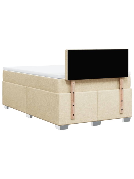 Box spring postel s matrací krémová 120x190 cm textil