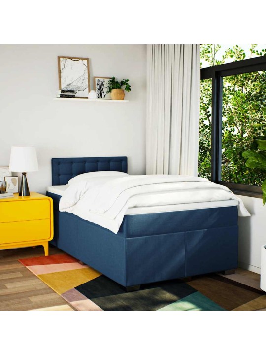 Box spring postel s matrací černá 120x190 cm textil
