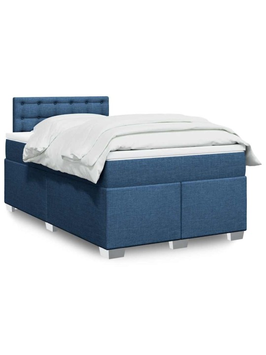 Box spring postel s matrací černá 120x190 cm textil
