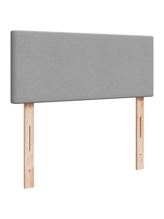 Box spring postel s matrací světle šedá 120 x 200 cm textil