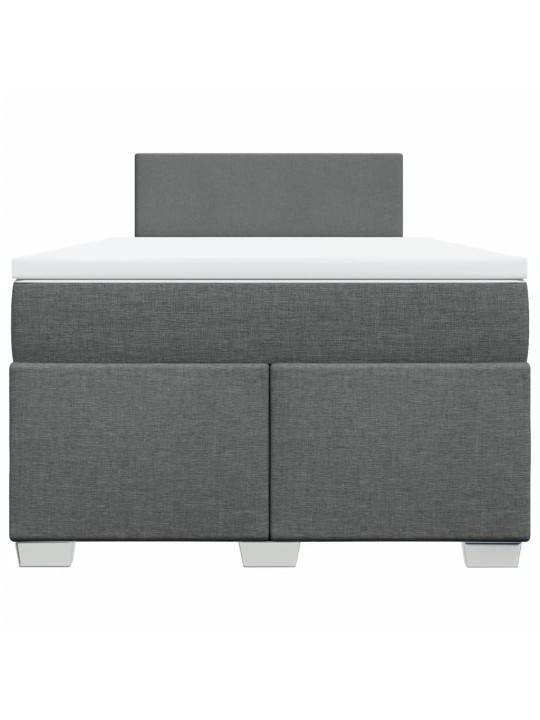 Box spring postel s matrací tmavě šedá 120x200 cm textil