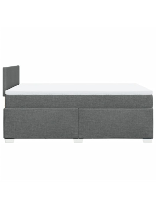 Box spring postel s matrací tmavě šedá 120x200 cm textil