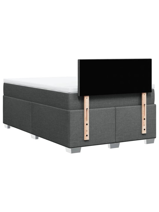Box spring postel s matrací tmavě šedá 120x200 cm textil