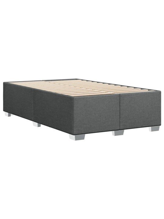 Box spring postel s matrací tmavě šedá 120x200 cm textil