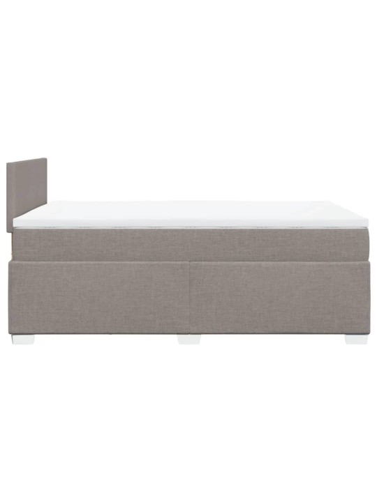 Box spring postel s matrací taupe 120x200 cm textil