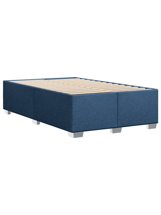 Box spring postel s matrací modrá 120x200 cm textil