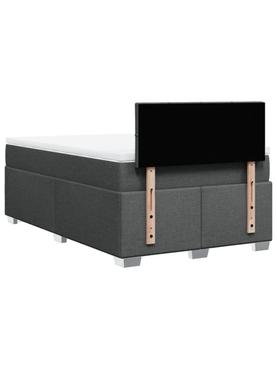 Box spring postel s matrací tmavě šedá 120x200 cm textil