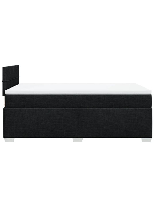 Box spring postel s matrací černá 120x200 cm textil