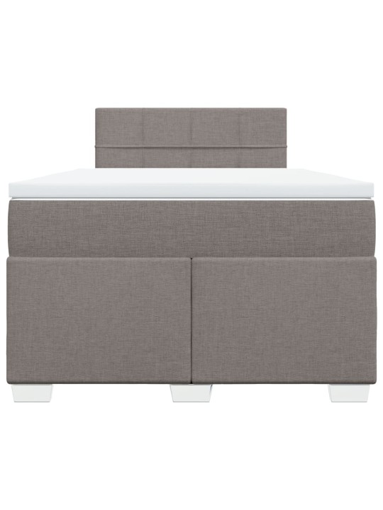 Box spring postel s matrací taupe 120x200 cm textil