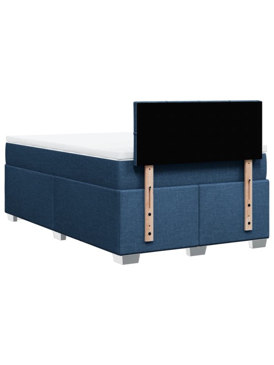 Box spring postel s matrací modrá 120x200 cm textil