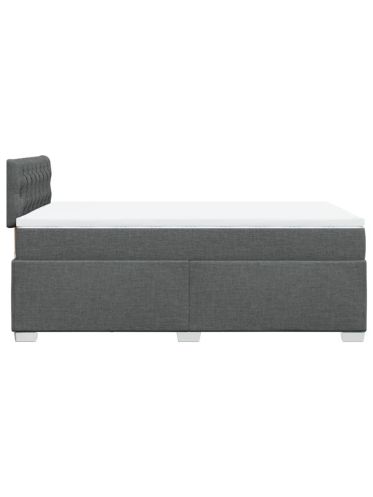 Box spring postel s matrací tmavě šedá 120x200 cm textil