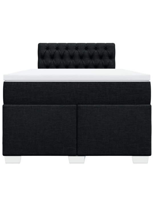 Box spring postel s matrací černá 120x200 cm textil