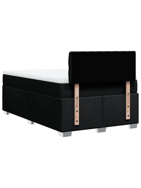 Box spring postel s matrací černá 120x200 cm textil
