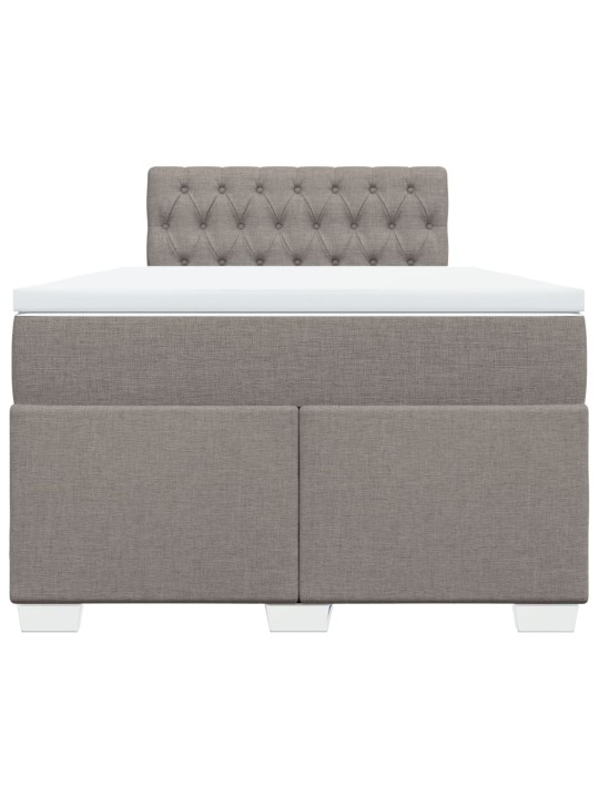Box spring postel s matrací taupe 120x200 cm textil