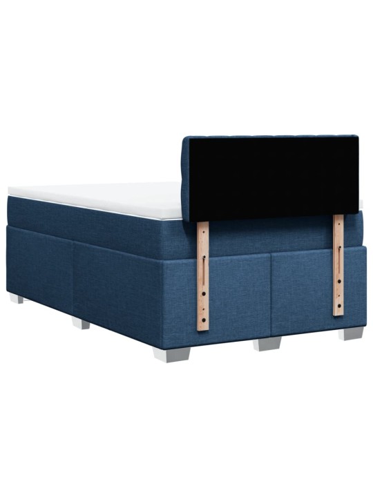 Box spring postel s matrací modrá 120x200 cm textil