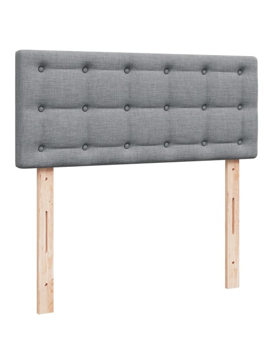 Box spring postel s matrací světle šedá 120 x 200 cm textil