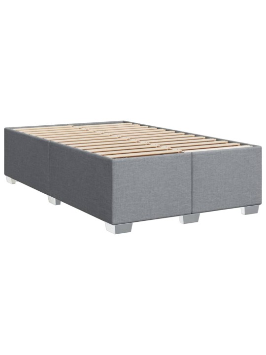 Box spring postel s matrací světle šedá 120 x 200 cm textil