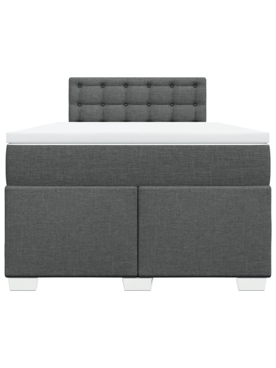 Box spring postel s matrací tmavě šedá 120x200 cm textil