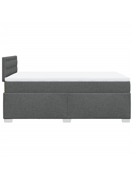 Box spring postel s matrací tmavě šedá 120x200 cm textil
