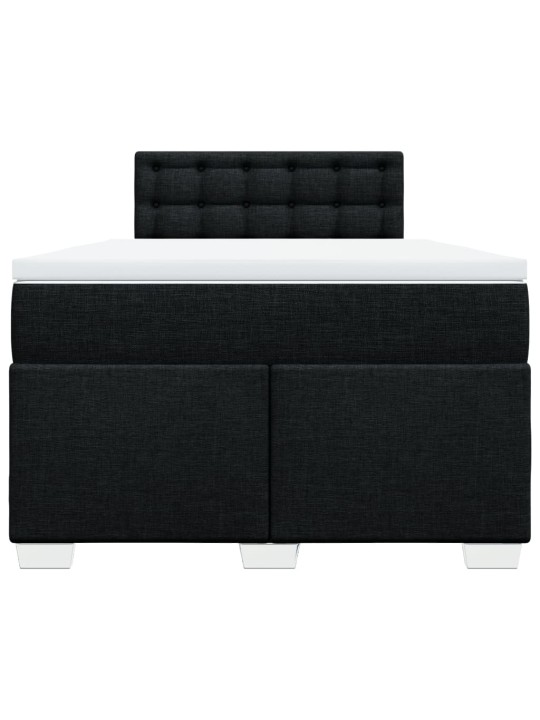 Box spring postel s matrací černá 120x200 cm textil