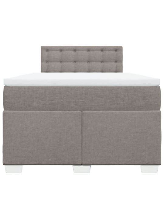 Box spring postel s matrací taupe 120x200 cm textil
