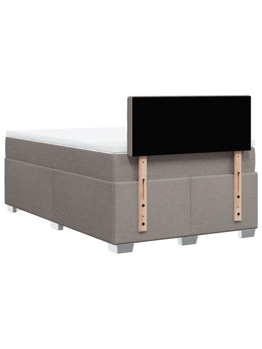 Box spring postel s matrací taupe 120x200 cm textil