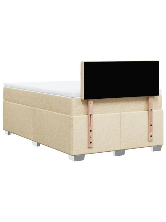 Box spring postel s matrací krémová 120x200 cm textil