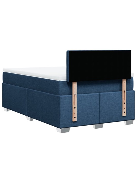 Box spring postel s matrací modrá 120x200 cm textil