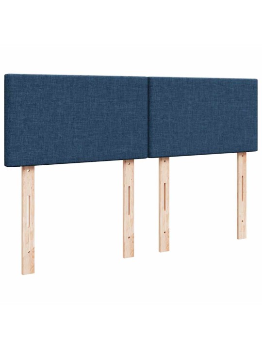 Box spring postel s matrací modrá 140x190 cm textil