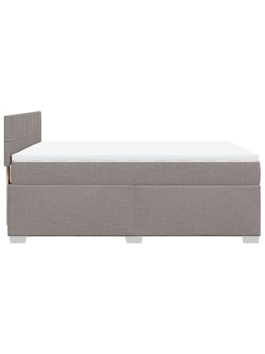 Box spring postel s matrací taupe 140x190 cm textil