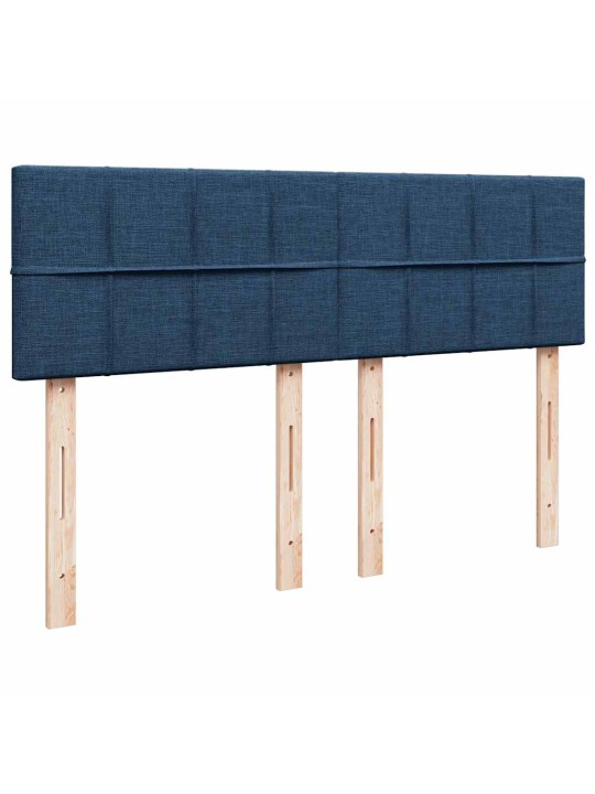 Box spring postel s matrací modrá 140x190 cm textil
