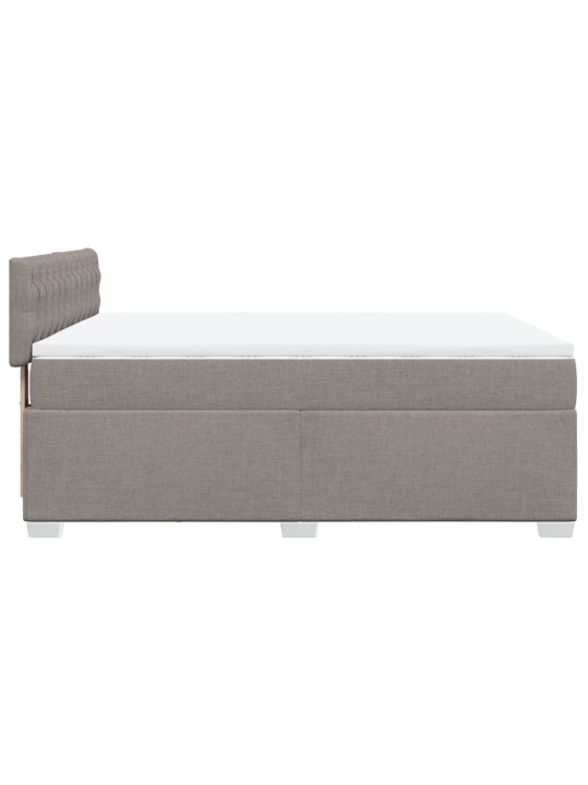 Box spring postel s matrací taupe 140x190 cm textil