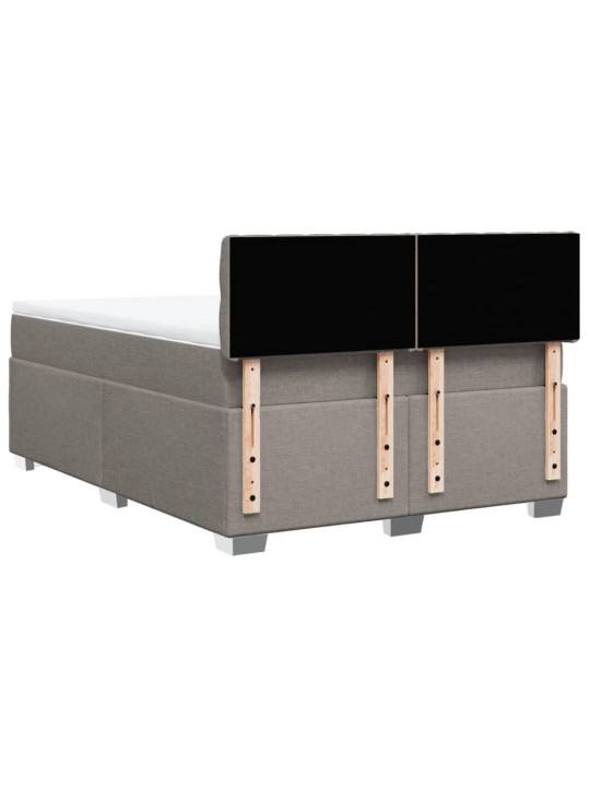 Box spring postel s matrací taupe 140x190 cm textil