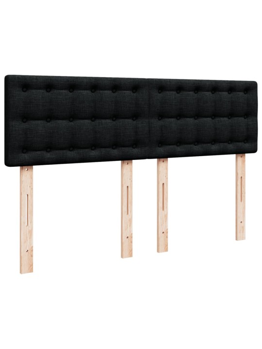 Box spring postel s matrací černá 140 x 190 cm textil