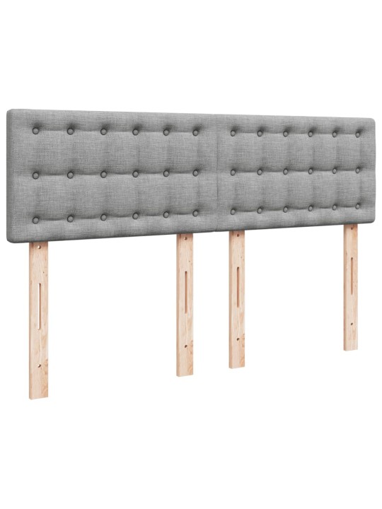 Box spring postel s matrací světle šedá 140 x 200 cm textil